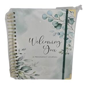 Welcoming You Pregnancy Journal Stickers Eucalyptus Green Gold Mom Gift Baby
